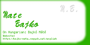 mate bajko business card